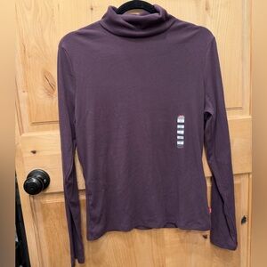 Levi's Dark Purple Ribbed Turtleneck